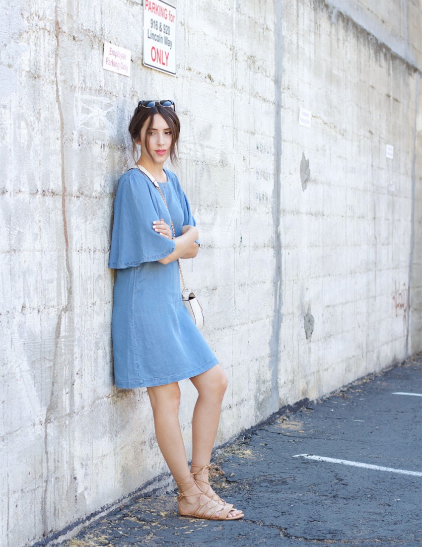 chambray-dress-lace-up-sandals